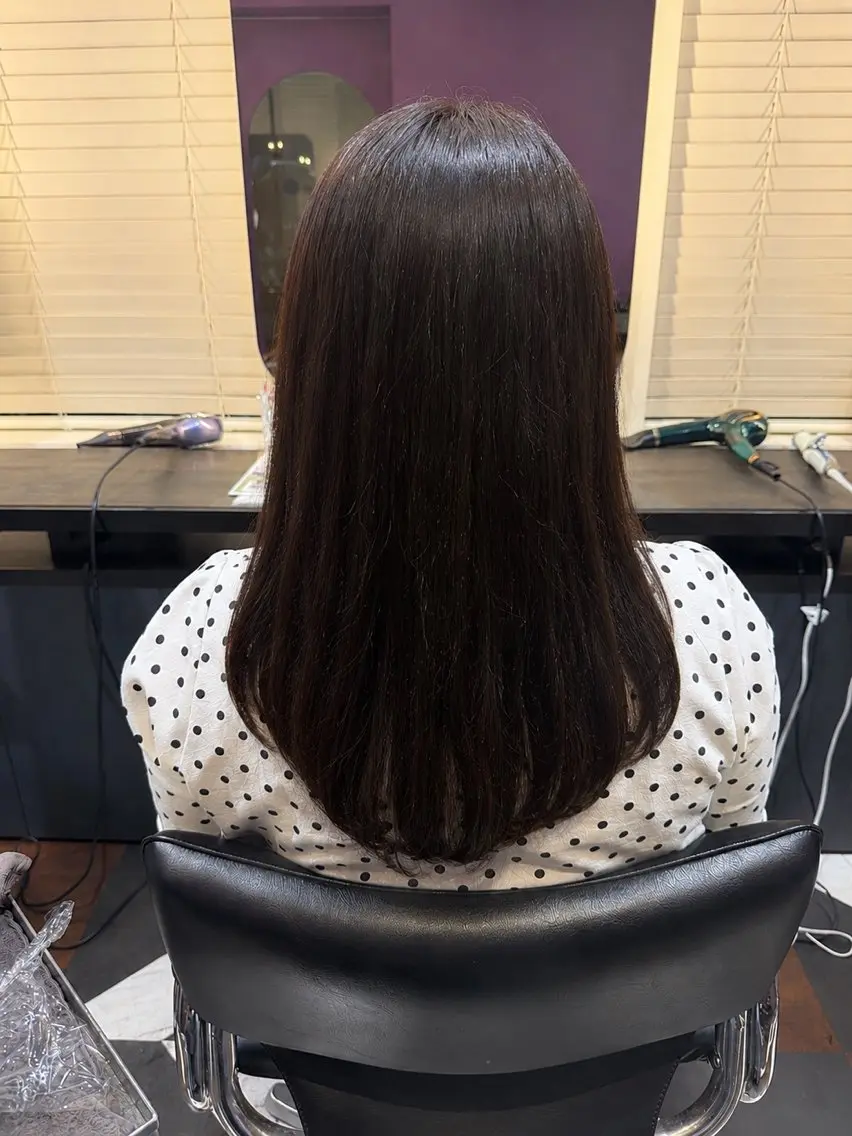 セミロング 加藤 まりえのヘアスタイル