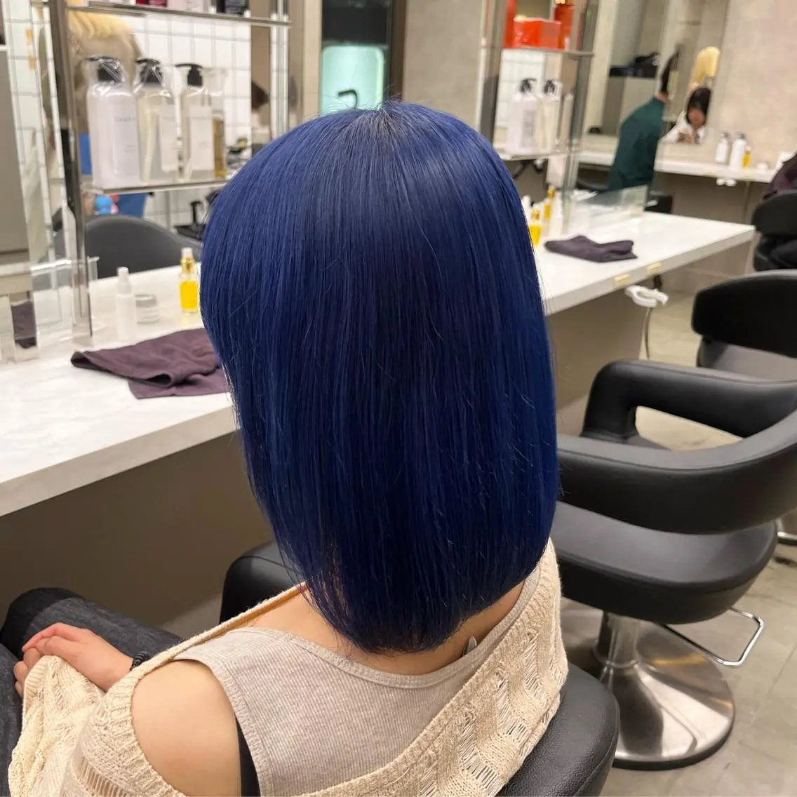 ミディアム ヘアカラー トリートメント ヘッドスパ ヘアセット 寒色/ベージュヘア ブリーチありMiOのヘアスタイル
