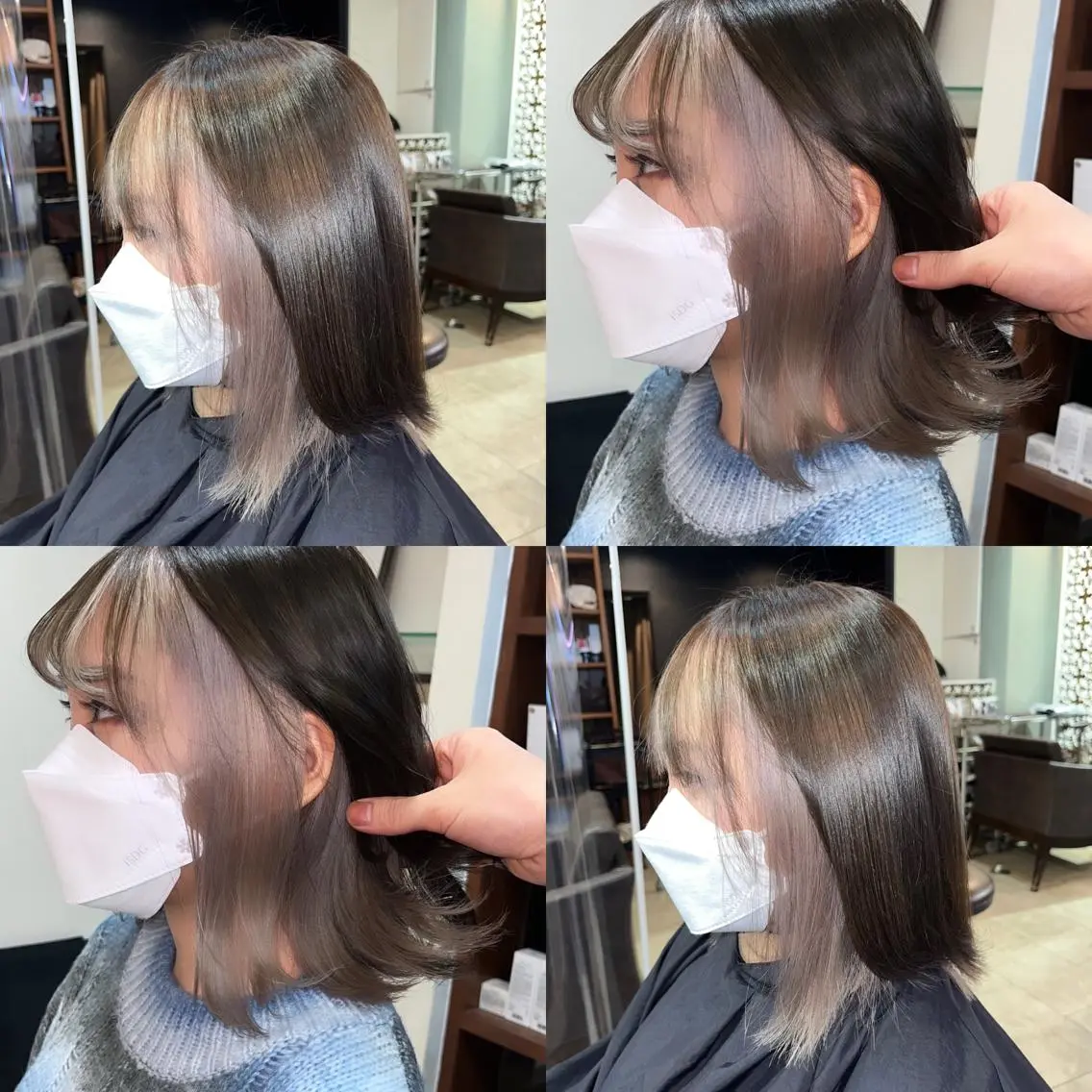 ミディアム カラー 髪質改善・縮毛矯正 特化・ユウシンのヘアスタイル