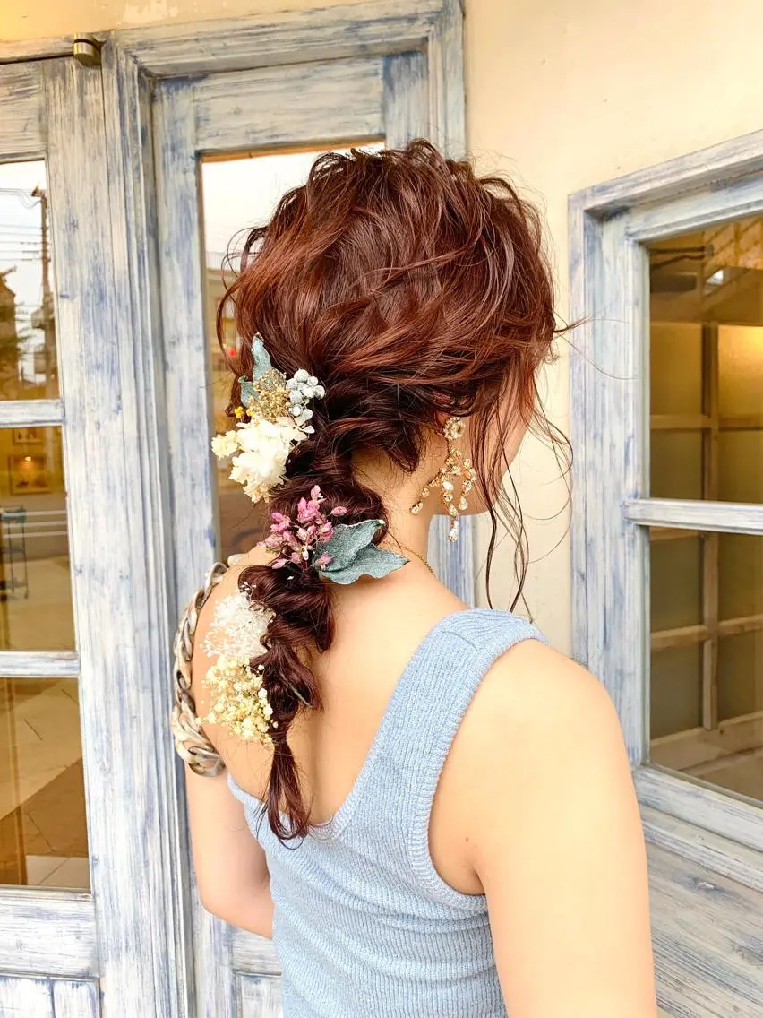 盛れる🩷ふわふわヘアセットの写真