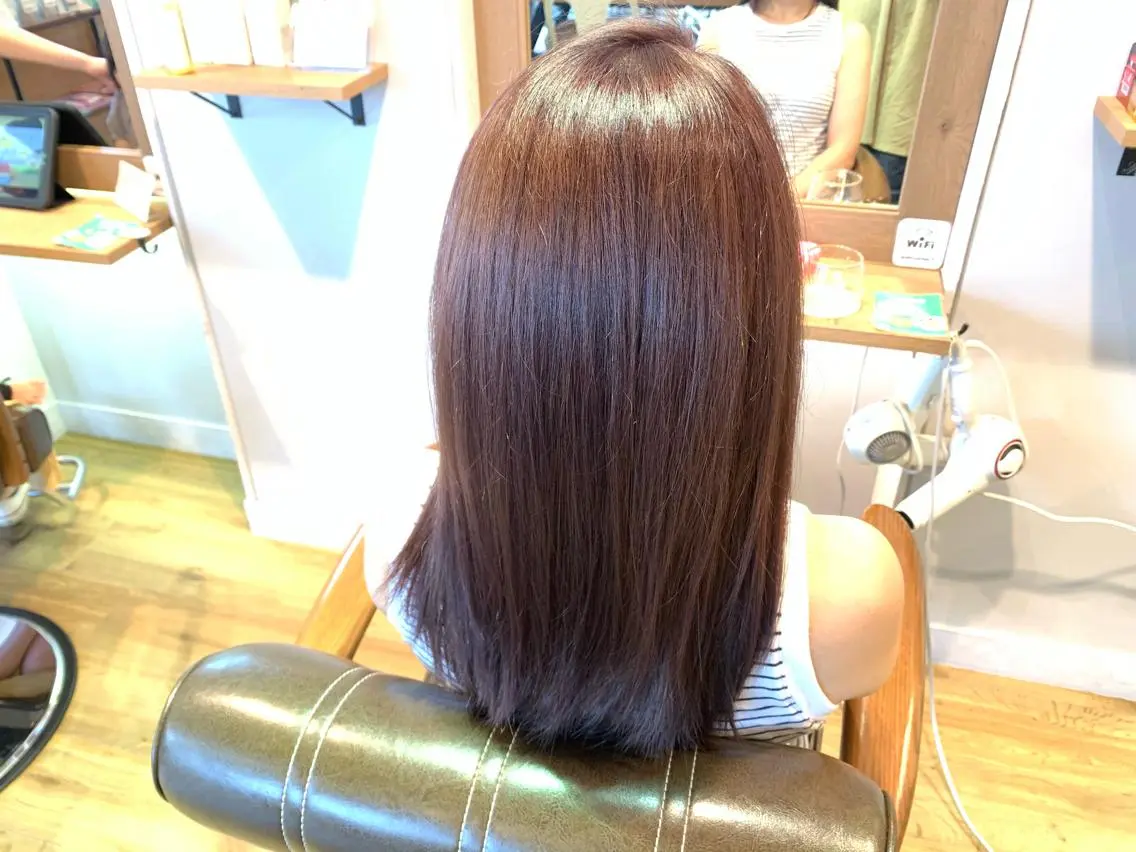 ロング カラー アッシュ ラベンダーカラー ヘアカラー トリートメント ツキダテ ユイのヘアスタイル