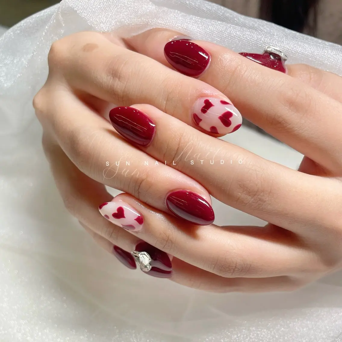 ネイル バレンタイン SUN nail上本町のネイルデザイン