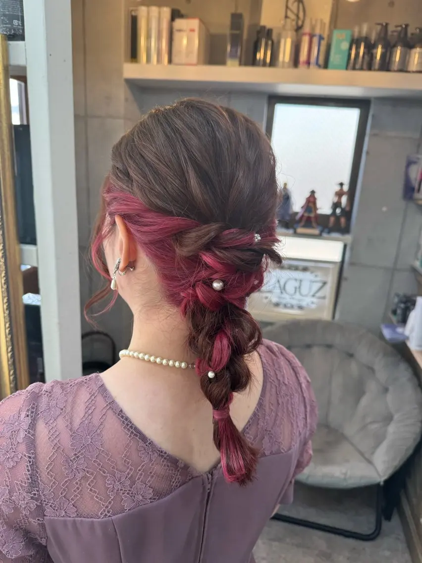 ミディアム ヘアアレンジ ヘアセット 石井 綺乃のヘアスタイル