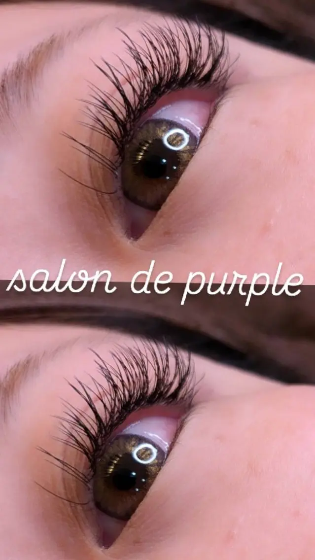 マツエク・マツパ 付け放題 フラットラッシュ ナチュラル マツエク salon de Purpleのマツエク・マツパデザイン