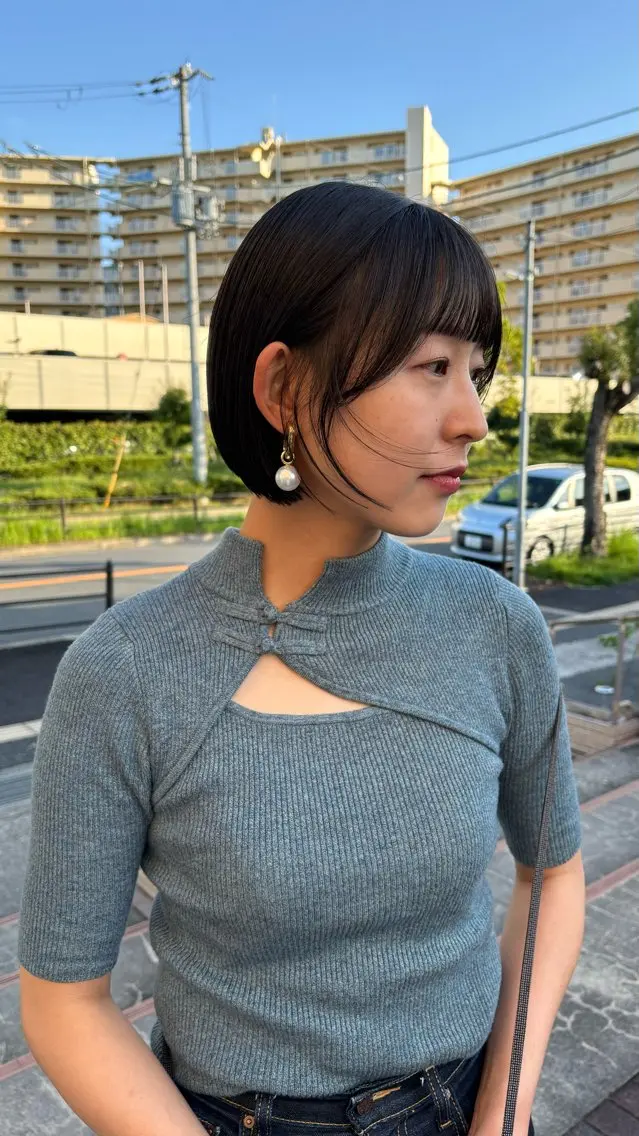 ショート ボブ カット ヘッドスパ やまぐち もえかのヘアスタイル