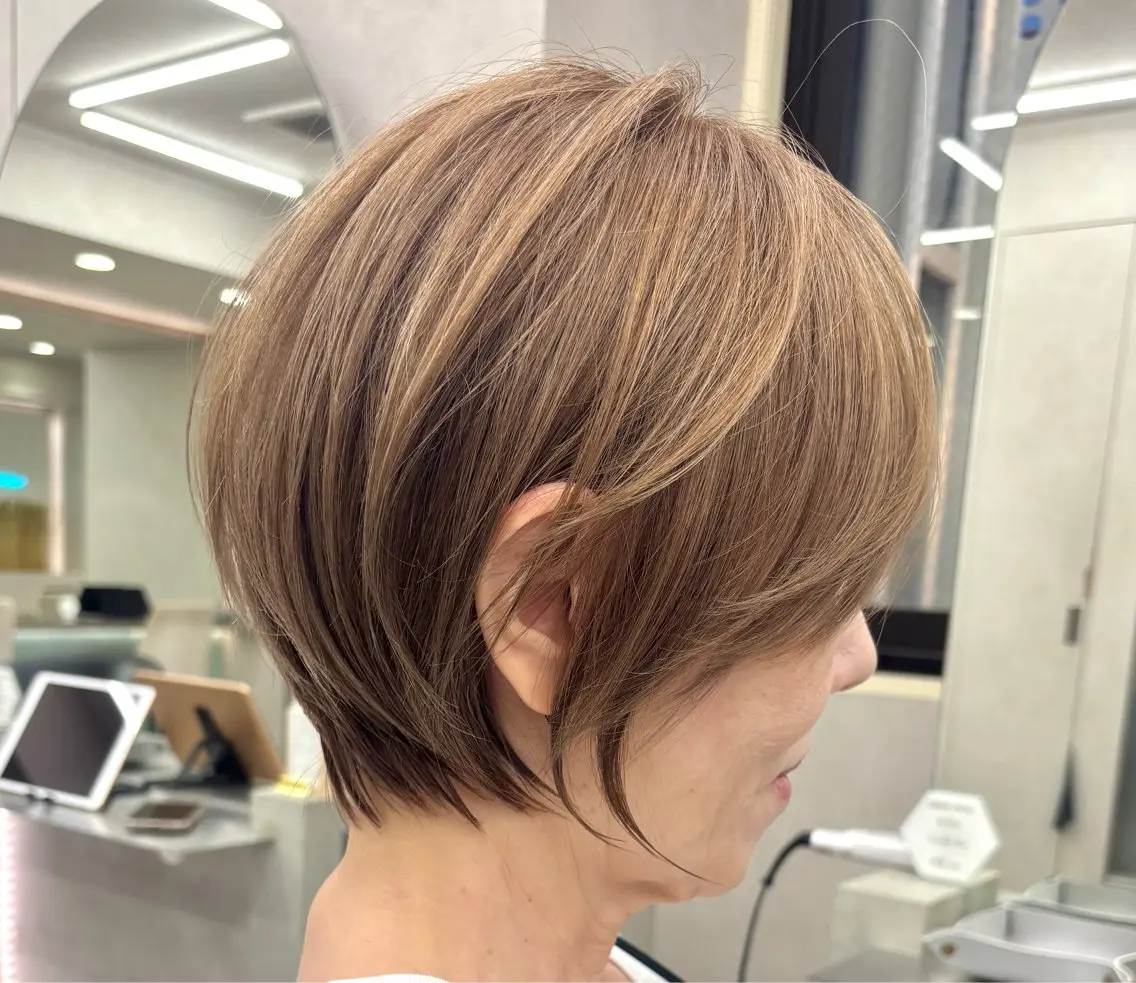 ショート 似合わせカット ショートヘア 《髪質改善✖️レイヤ ー🩶》ナオヤのヘアスタイル