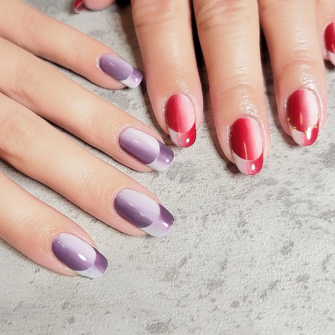 ネイル フレンチネイル オンブレフレンチ MU5-nail 金山ネイルサロンのネイルデザイン