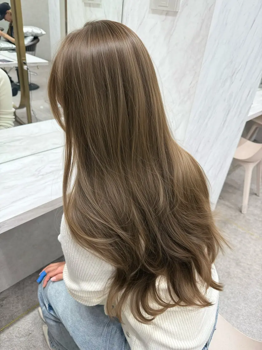 ロング カラー カット ヘアカラー トリートメント レイヤーダブルカラー KYONのヘアスタイル