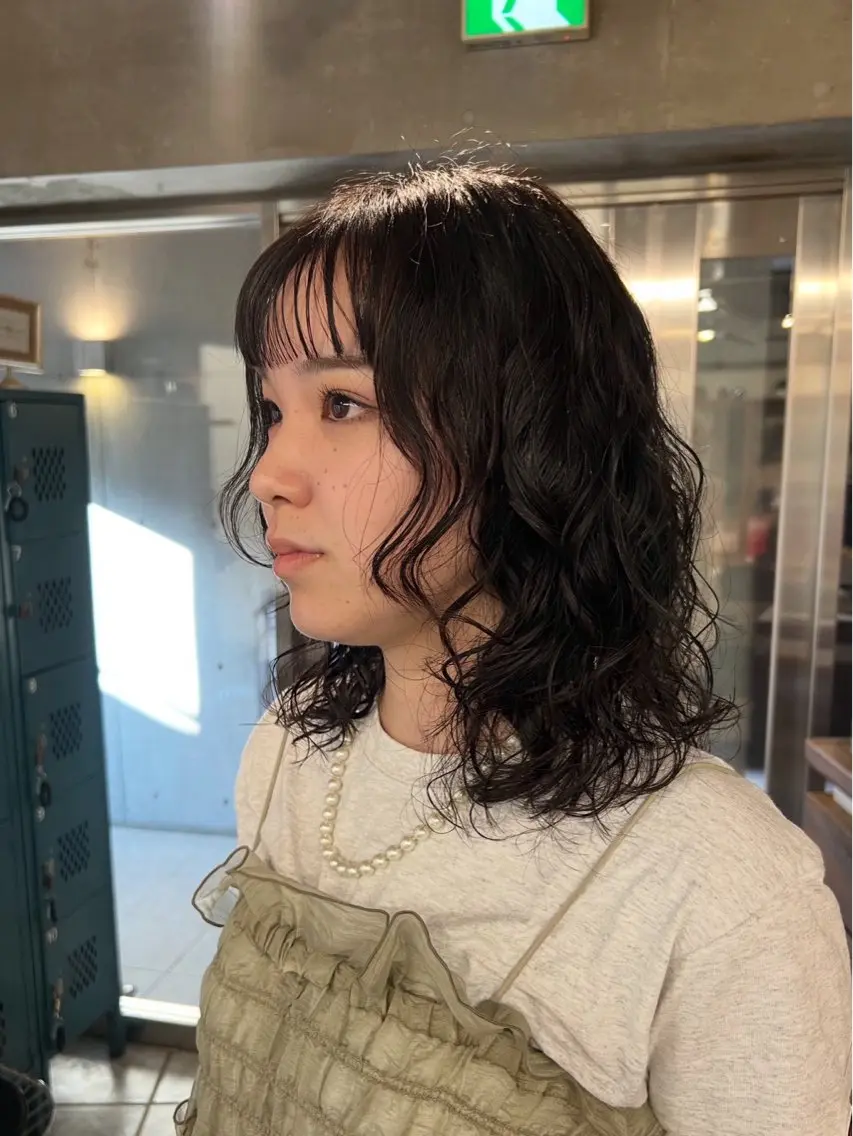 ミディアム パーマ パーマ 関谷 航太のヘアスタイル