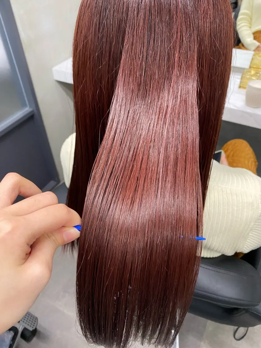 ロング ヘアカラー トリートメント ブリーチ/インナー カラー/長峯美羽のヘアスタイル