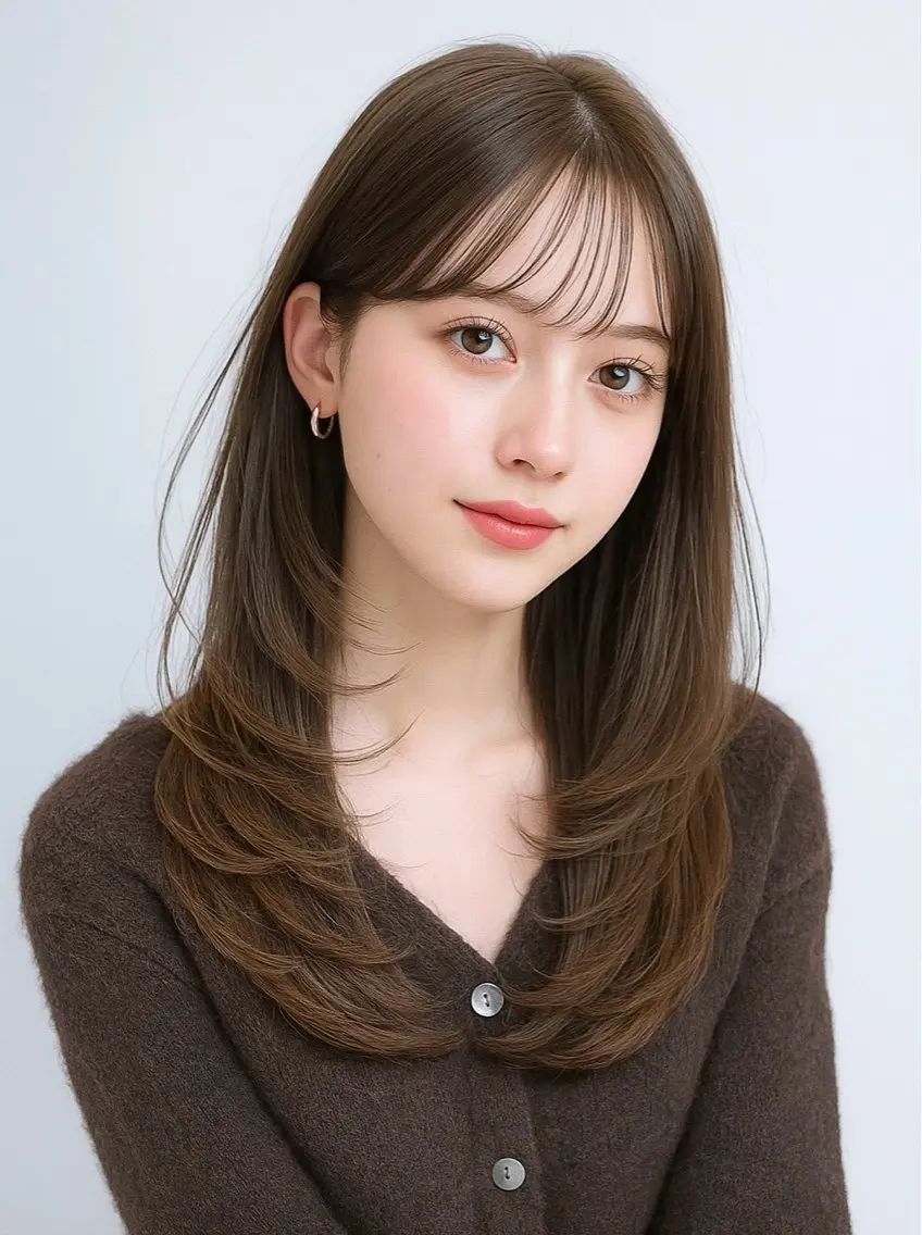 ✨王道人気NO.1✨小顔補正カット+似合わせカラー+うるつやトリートメントの写真