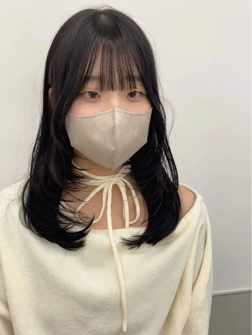 セミロング レイヤーカット カット ヘアカラー トリートメント 韓国ヘア🇰🇷 スズキのヘアスタイル