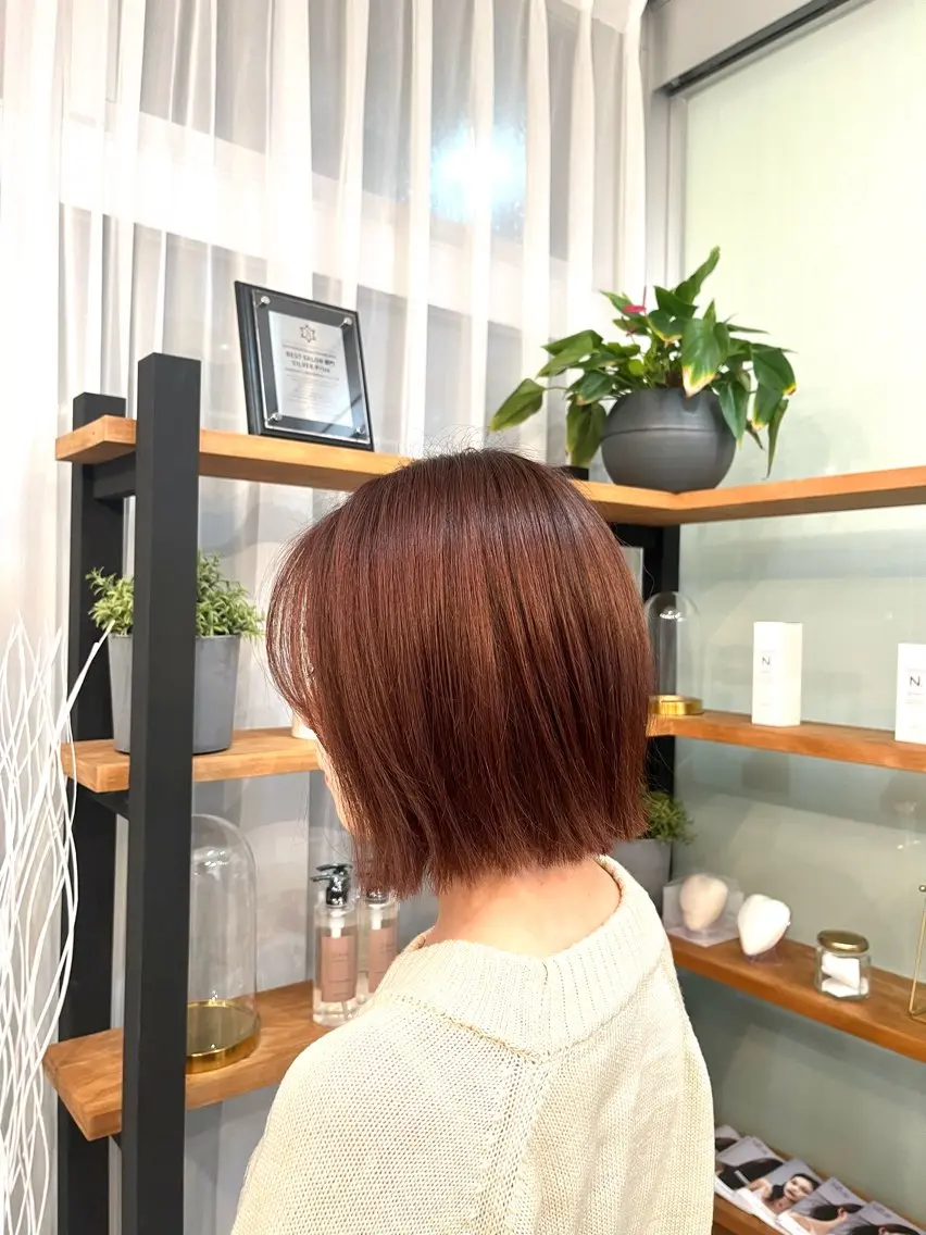 【定番⭐️大人気】カット+髪質改善カラー+マイクロバブルクレンジングの写真