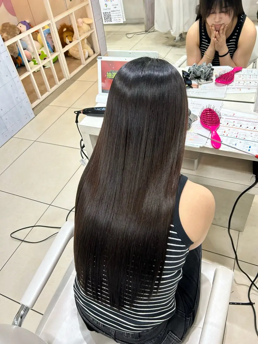 ロング カット 縮毛矯正 【髪質改善カラー】 瀧田嵐士🇰🇷のヘアスタイル