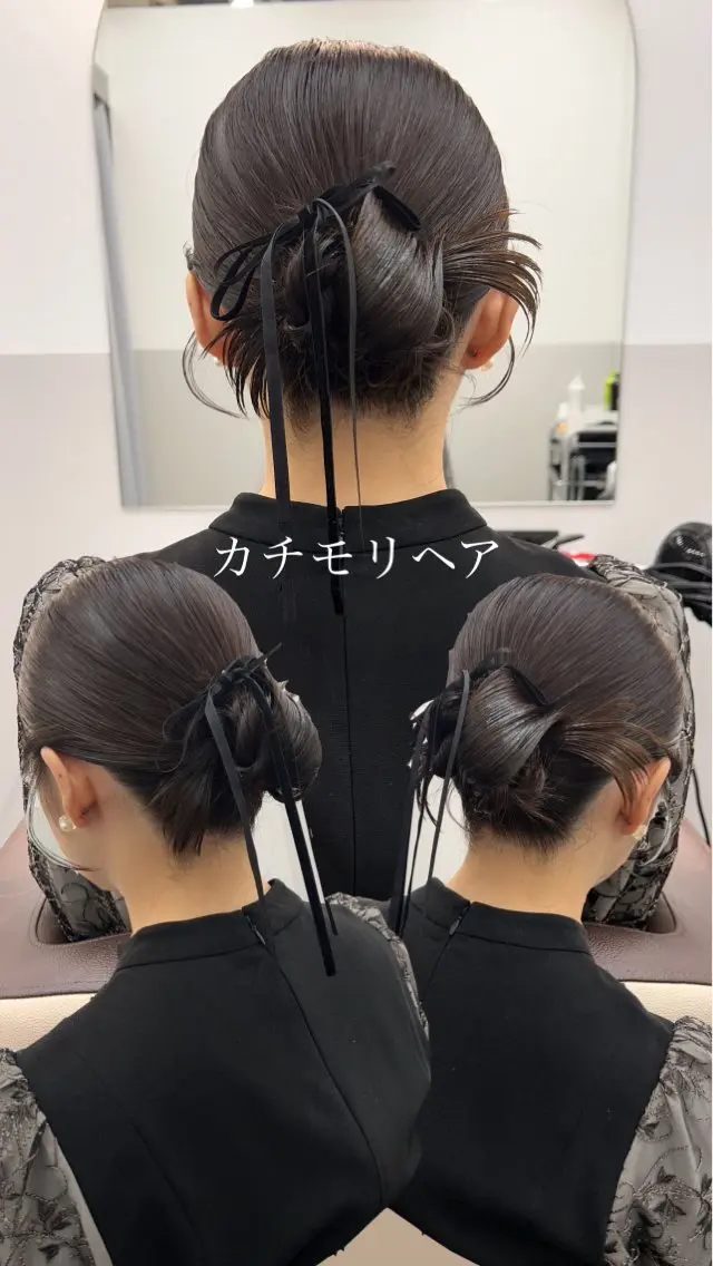 セミロング ヘアアレンジ ヘアセット 薄田 珠美のヘアスタイル