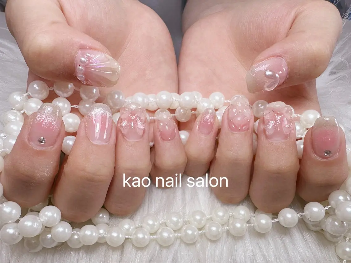 ネイル ハンドネイル kao nail マグネット/長さだしのネイルデザイン