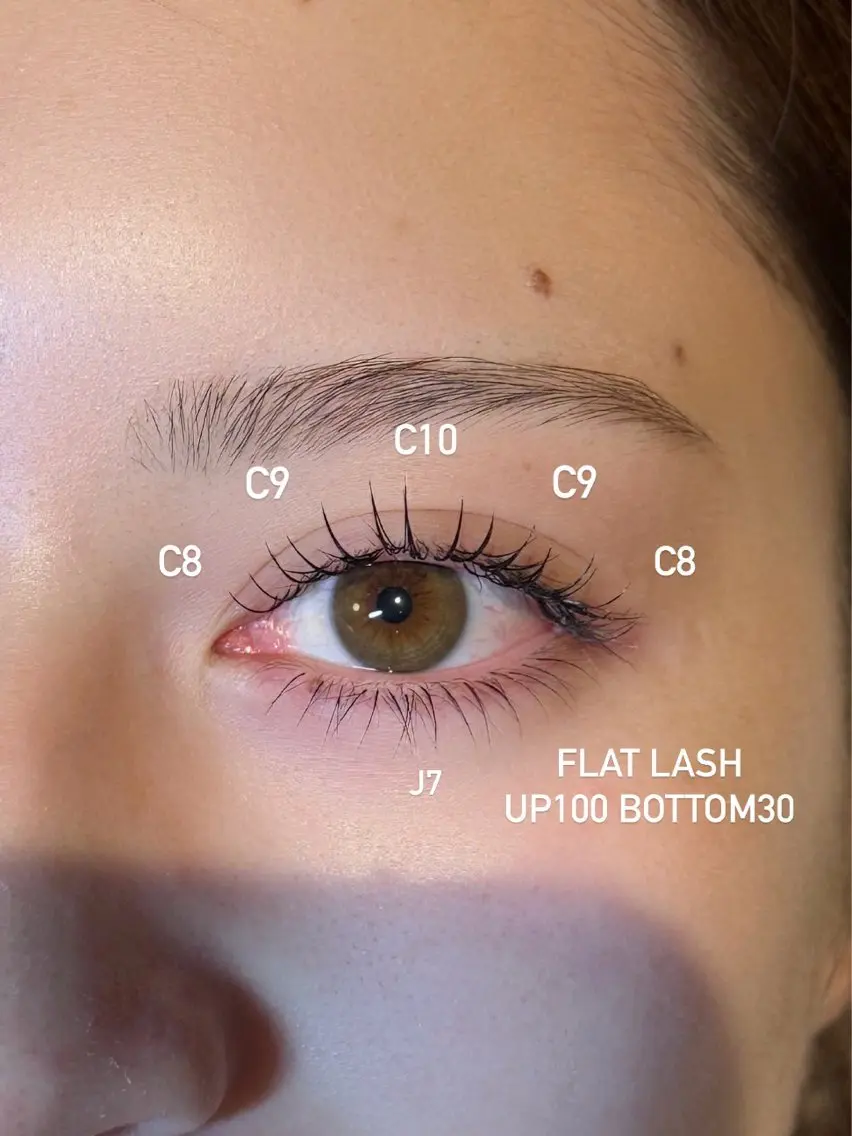 【🩵flat lash上下menu🩵】上100本&下30本　束感仕上げ🫧の写真