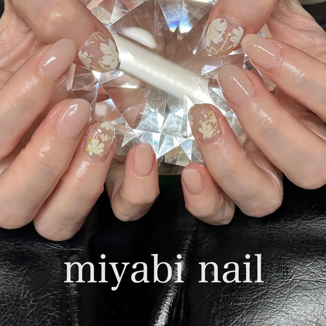 ネイル アートネイル フラワーネイル ジェルネイル 持ち込み オフィスネイル ハンドネイル miyabi nail 桂川駅近くのネイルデザイン