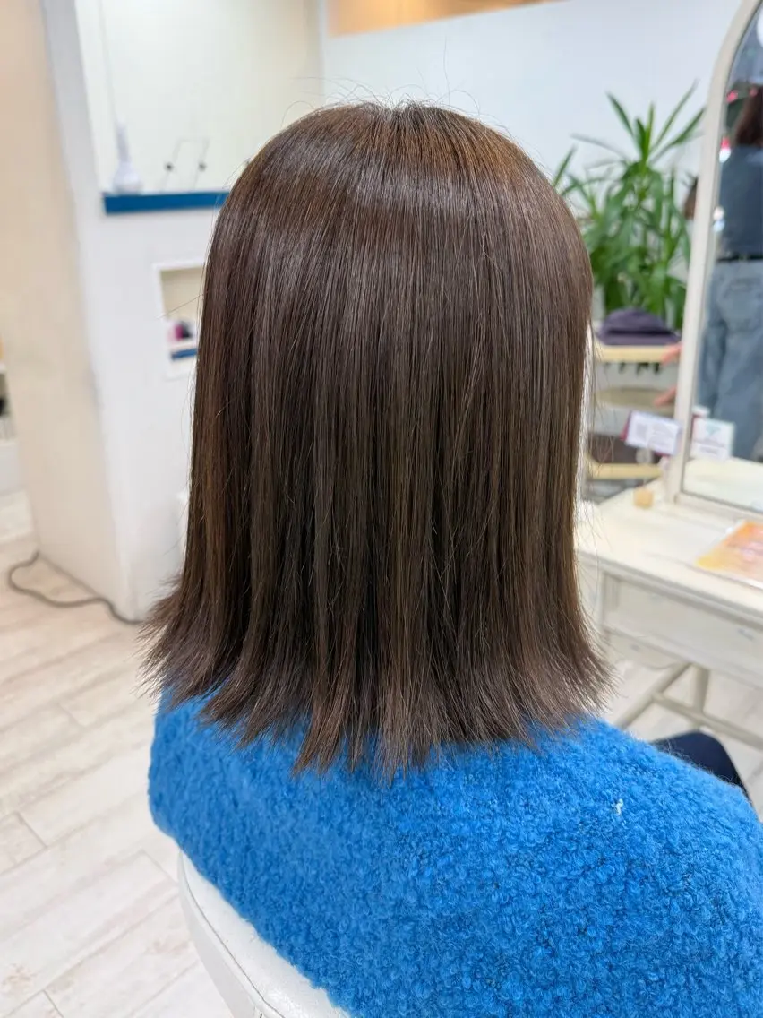 ミディアム カット ヘアカラー トリートメント 新籾 尚哉のヘアスタイル