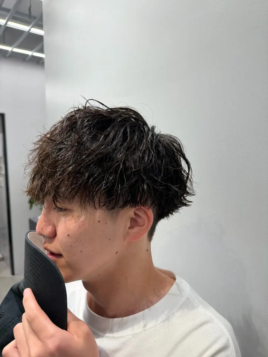 ショート カット パーマ 吉野 悠斗のヘアスタイル