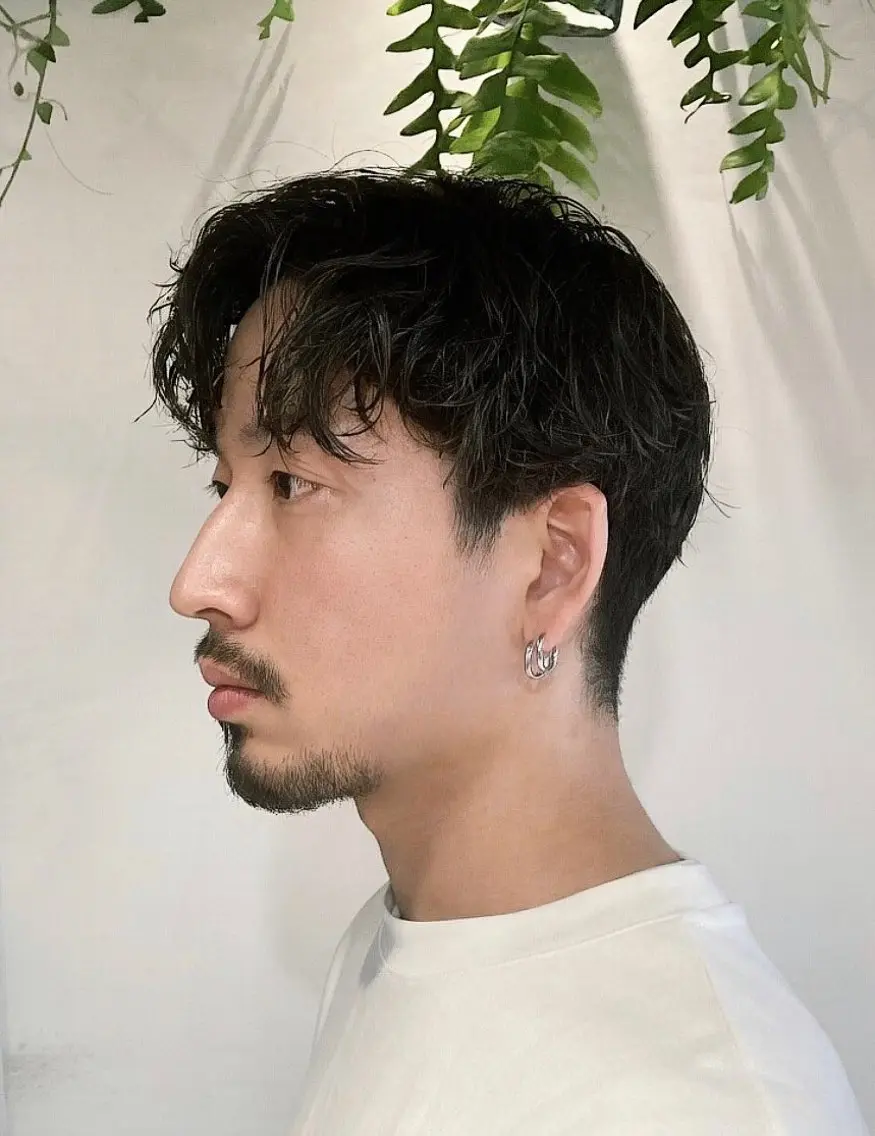 ショート パーマ メンズ メンズパーマ メンズ美容師✂️梅田 💈赤坂 翔吾のヘアスタイル
