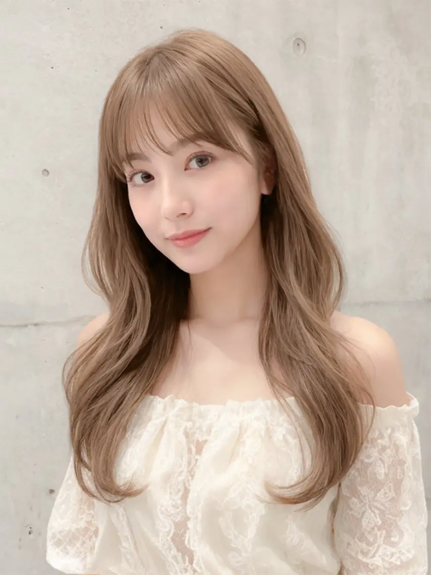 ロング カラー アッシュ ベージュカラー ブリーチ ブロンド ブラウンカラー カット ヘアカラー トリートメント ブリーチ　ハイトーン 特化🌈フジタハルキのヘアスタイル