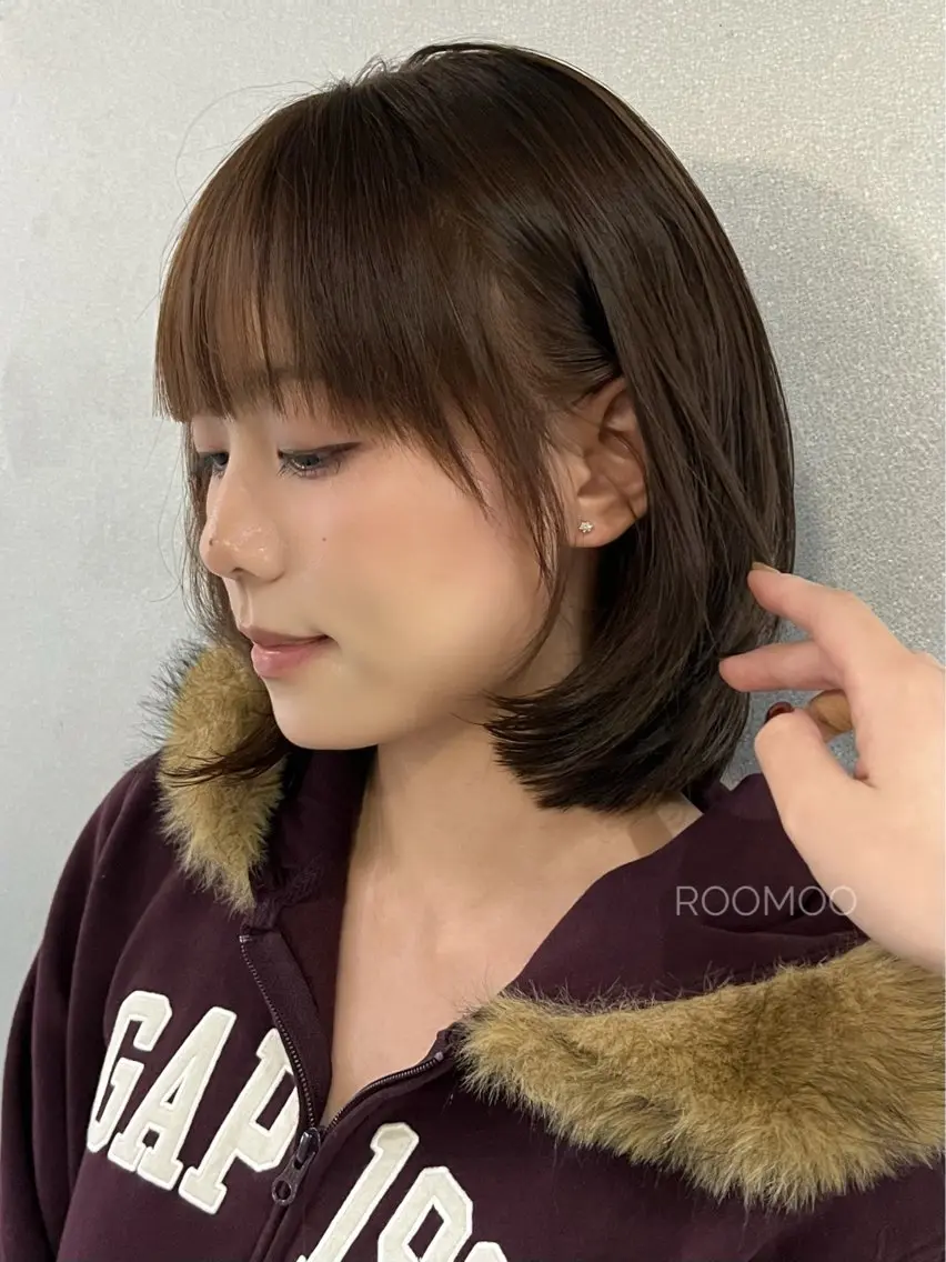 ショート レイヤーカット カット ヘアカラー 韓国ボブ/ハッシュ カットKIRAのヘアスタイル