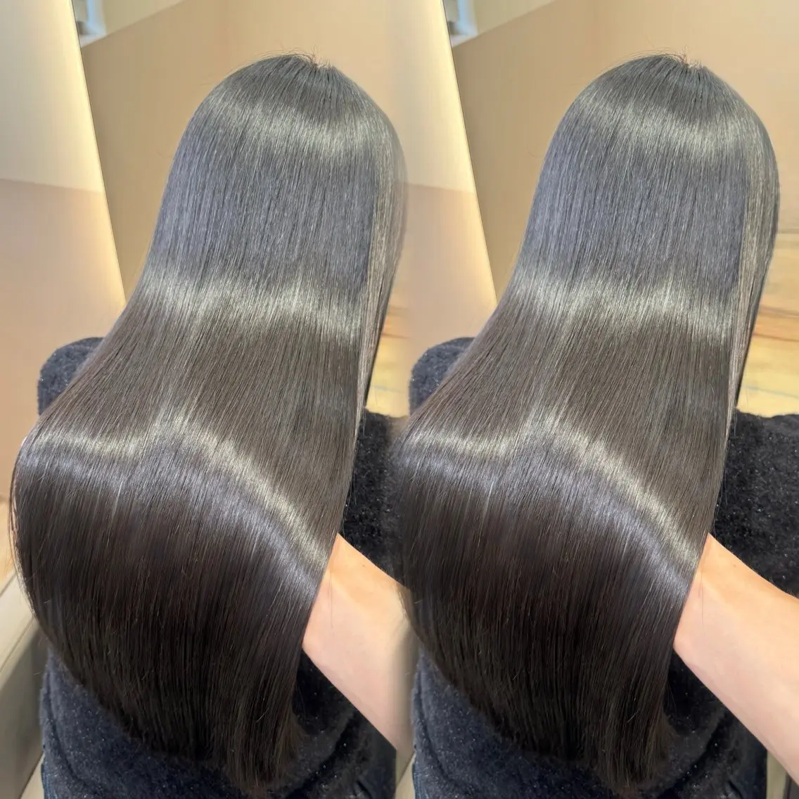 ロング カット ヘアカラー トリートメント 🕊️ナチュラル盛れ 韓国風艶髪/マホ🫧のヘアスタイル