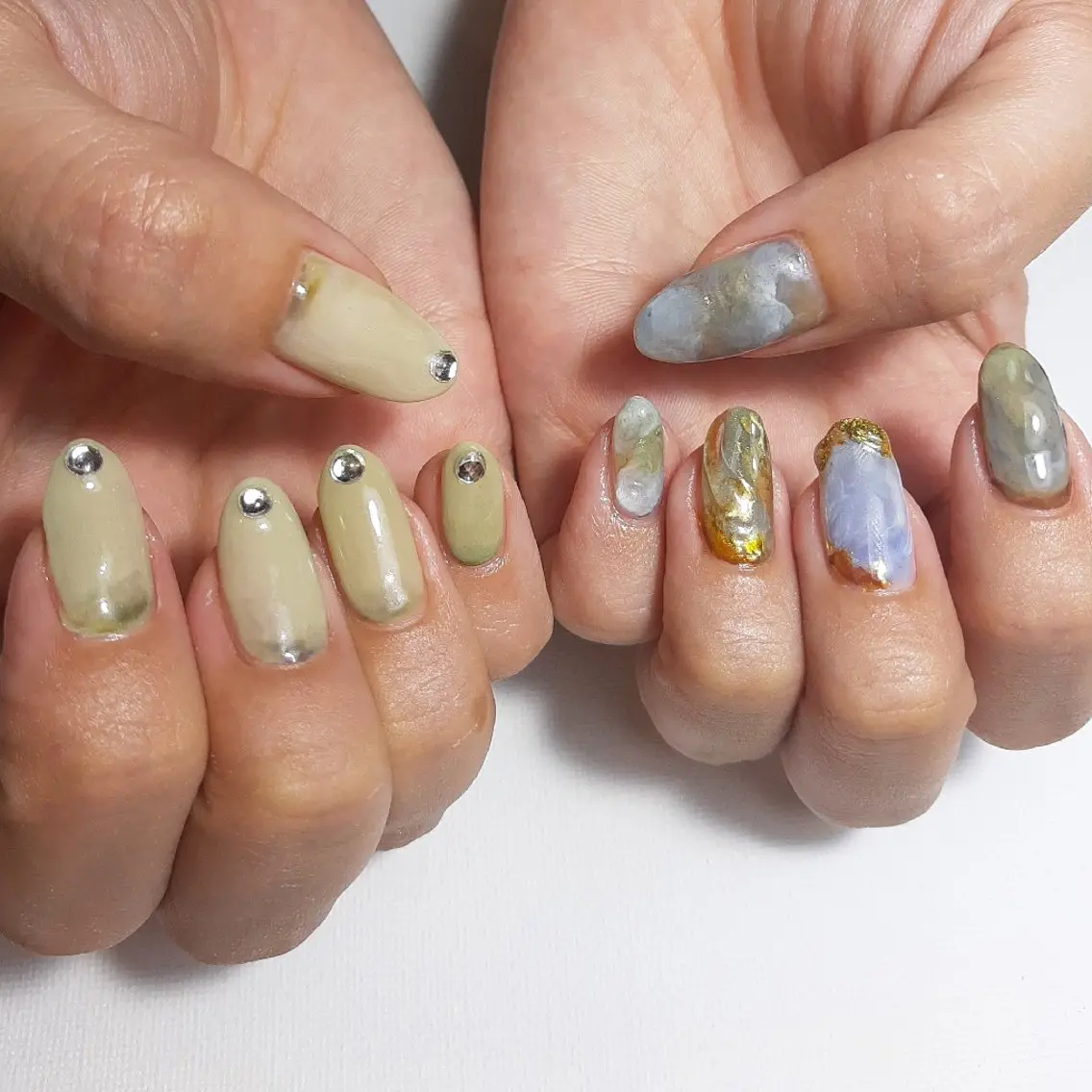 ネイル ジェルネイル 持ち込み ニュアンスネイル ショートネイル owlnail /持込みデザイン専門のネイルデザイン