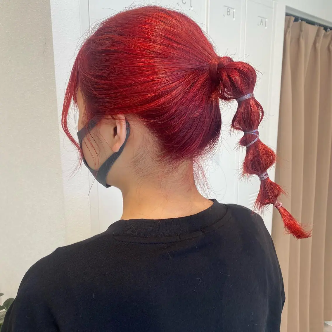 ミディアム カラー ヘアアレンジ レッドカラー 愛されヘア/ 暖色カラー/まいこのヘアスタイル