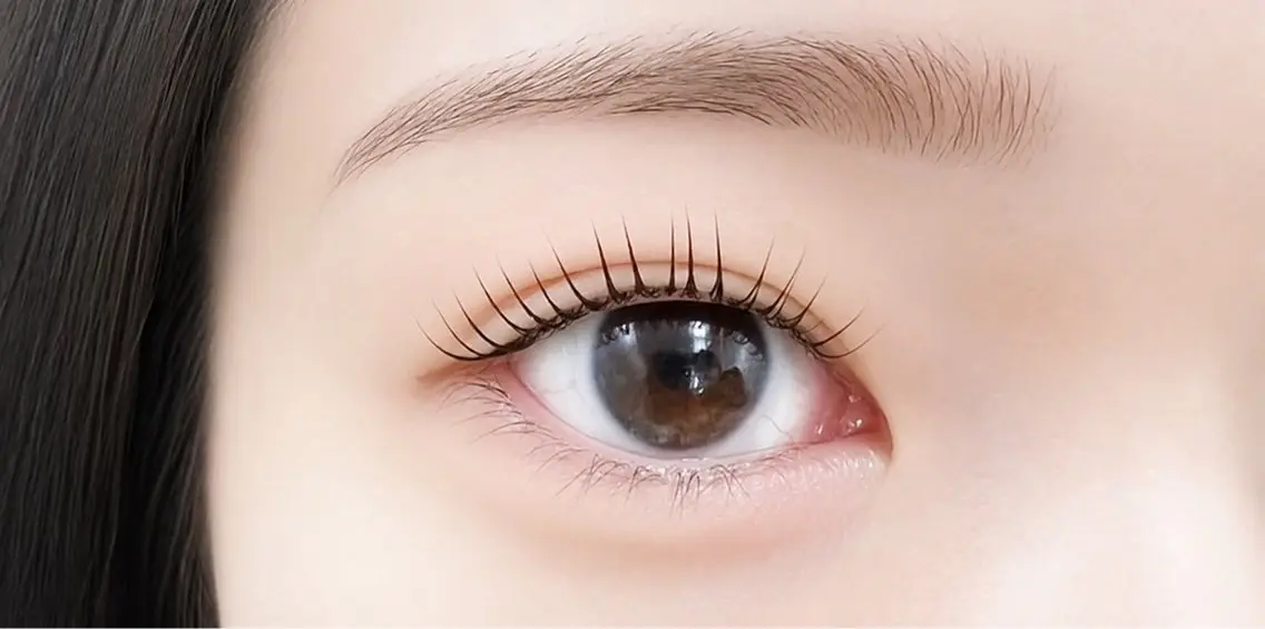 まつ毛パーマorパリジェンヌ+眉毛wax（間引き+700）の写真