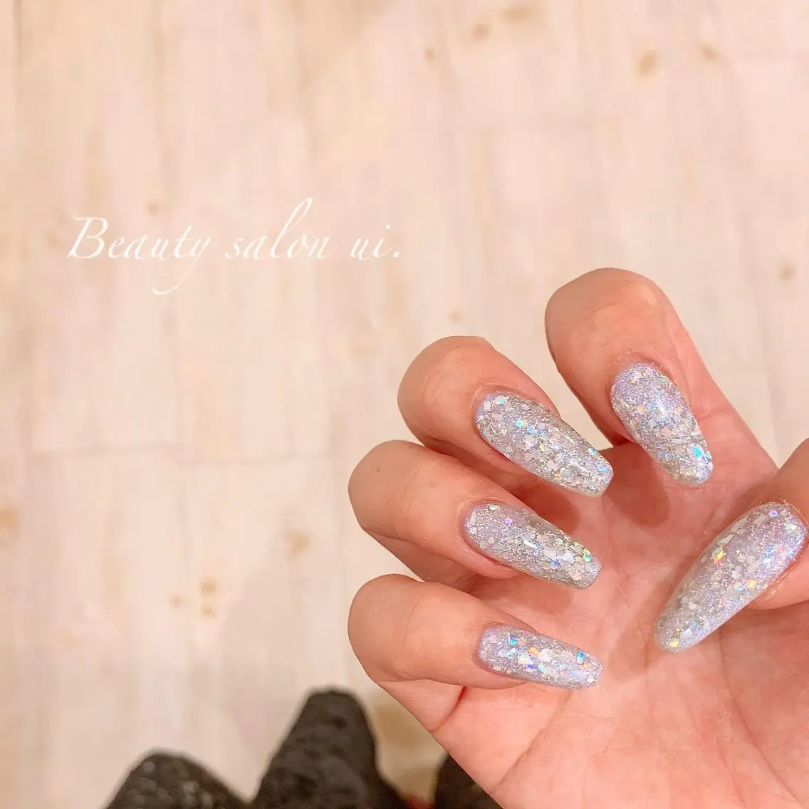ネイル オーロラネイル ホログラムネイル キラキラネイル ラメ(グリッター) シンプルネイル ハンドネイル ui nailのネイルデザイン