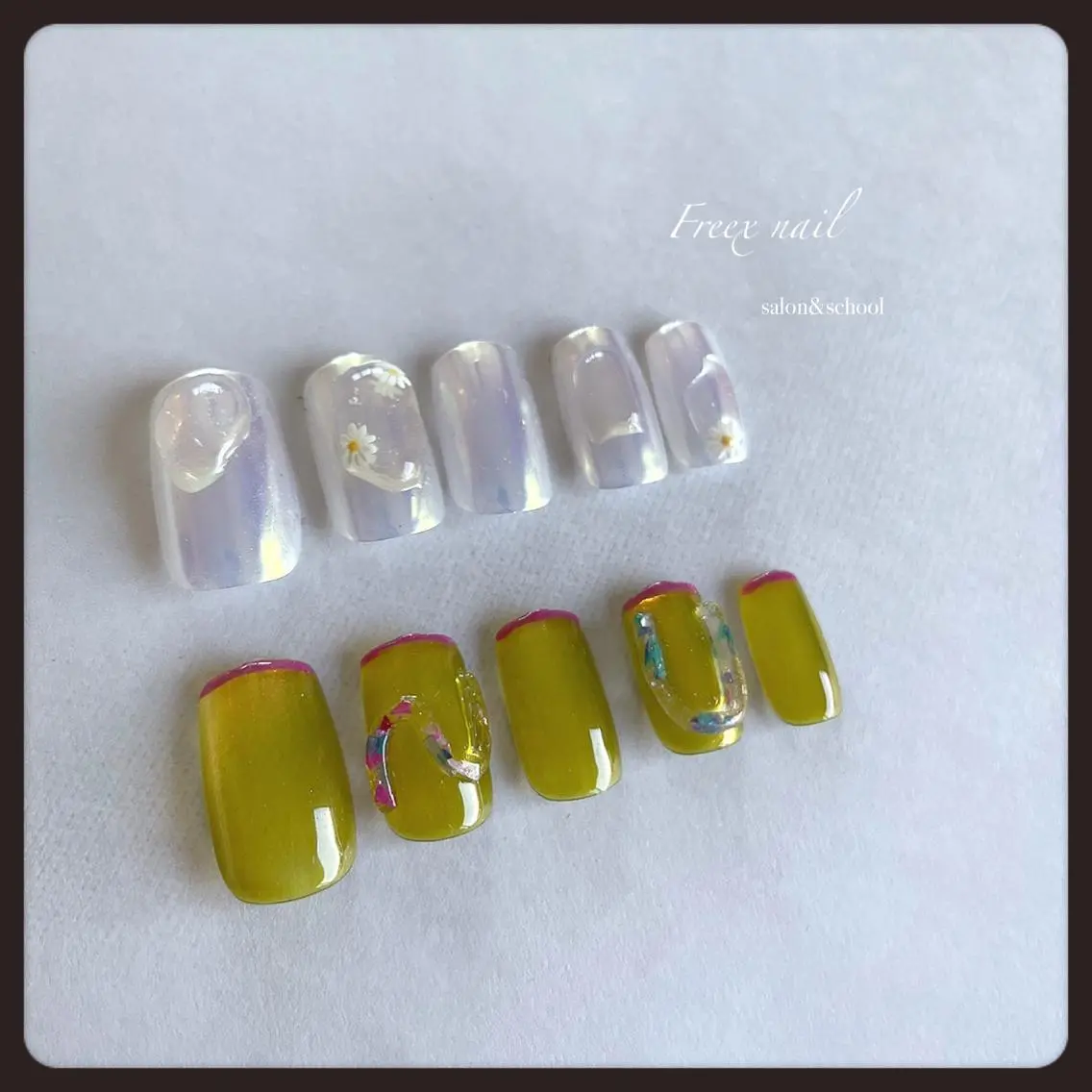 ネイル 夏ネイル ハンドネイル ハンドケア freex nail /ニュアンス/個性派のネイルデザイン