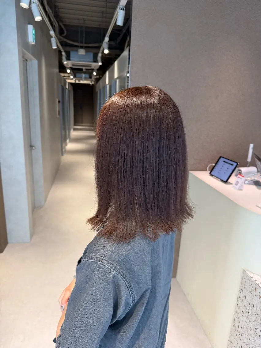 ミディアム カラー 透明感カラー カット ヘアカラー トリートメント ヘアアレンジ/ カラー/hazukiのヘアスタイル