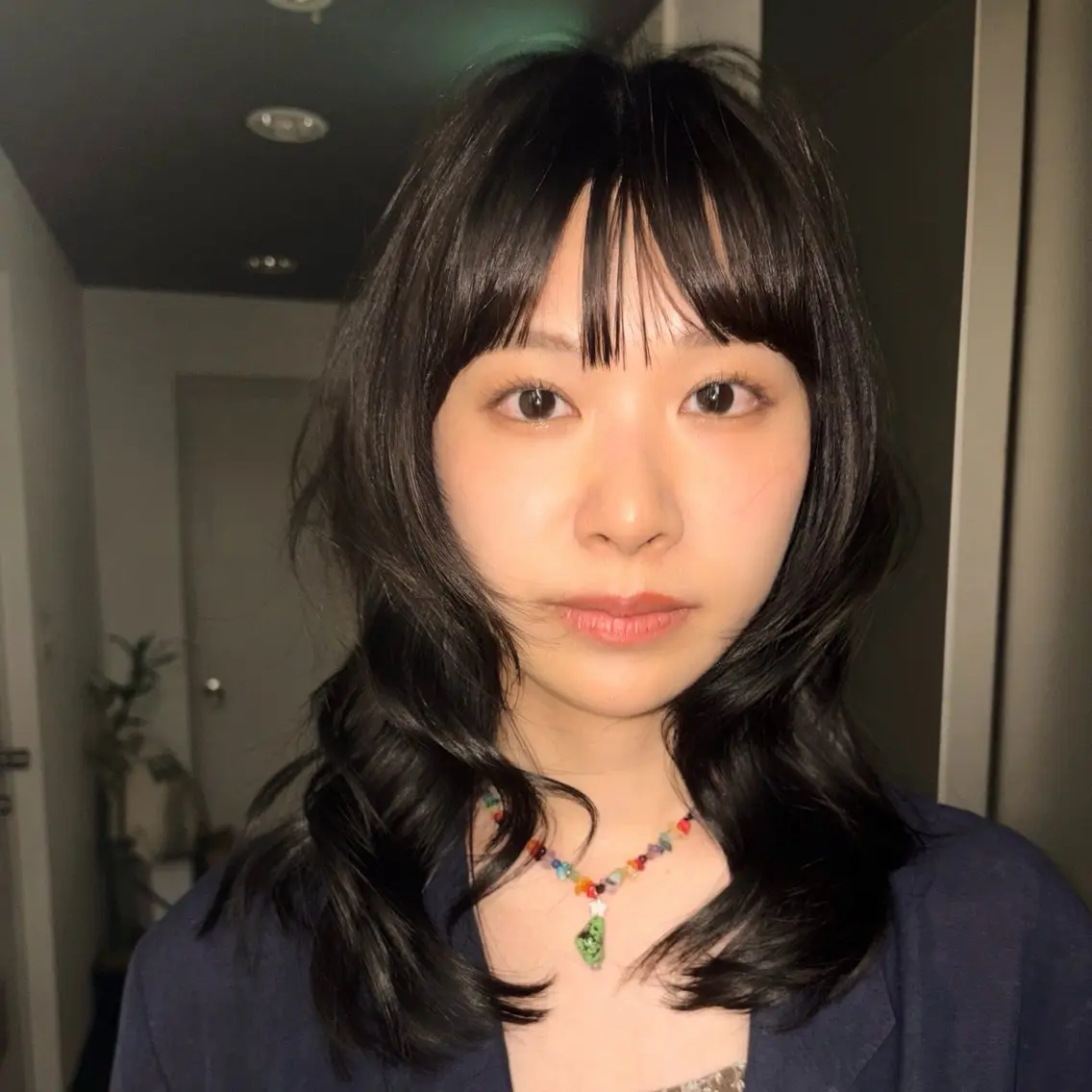 ミディアム カラー パーマ カット ヘアカラー パーマ トリートメント トレンドボブ /ミリヤのヘアスタイル
