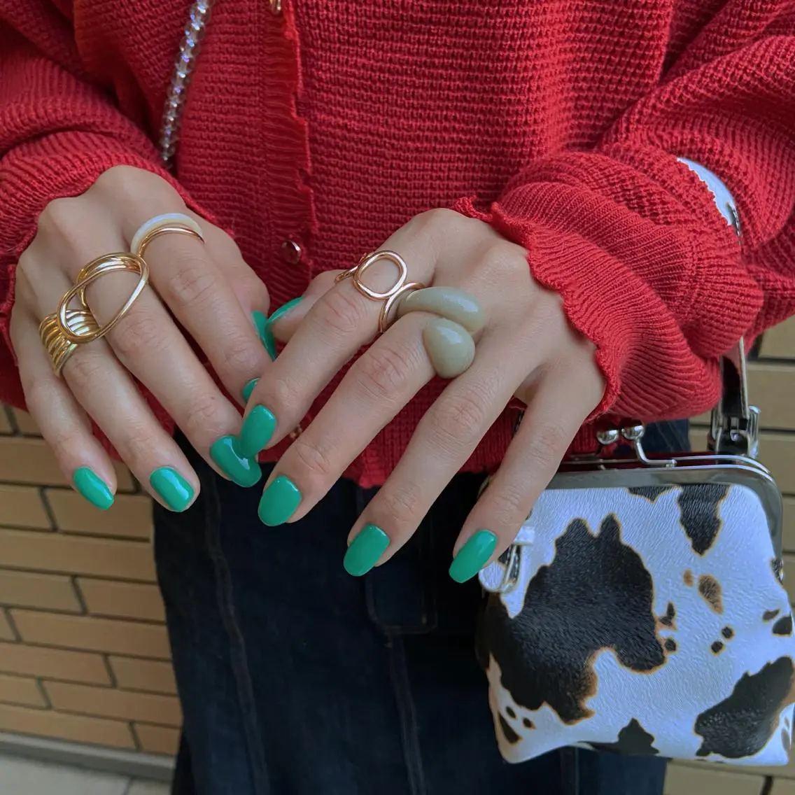 ネイル オーロラネイル カジュアル 長さ出し ジェルネイル 韓国ネイル MH Nailのネイルデザイン