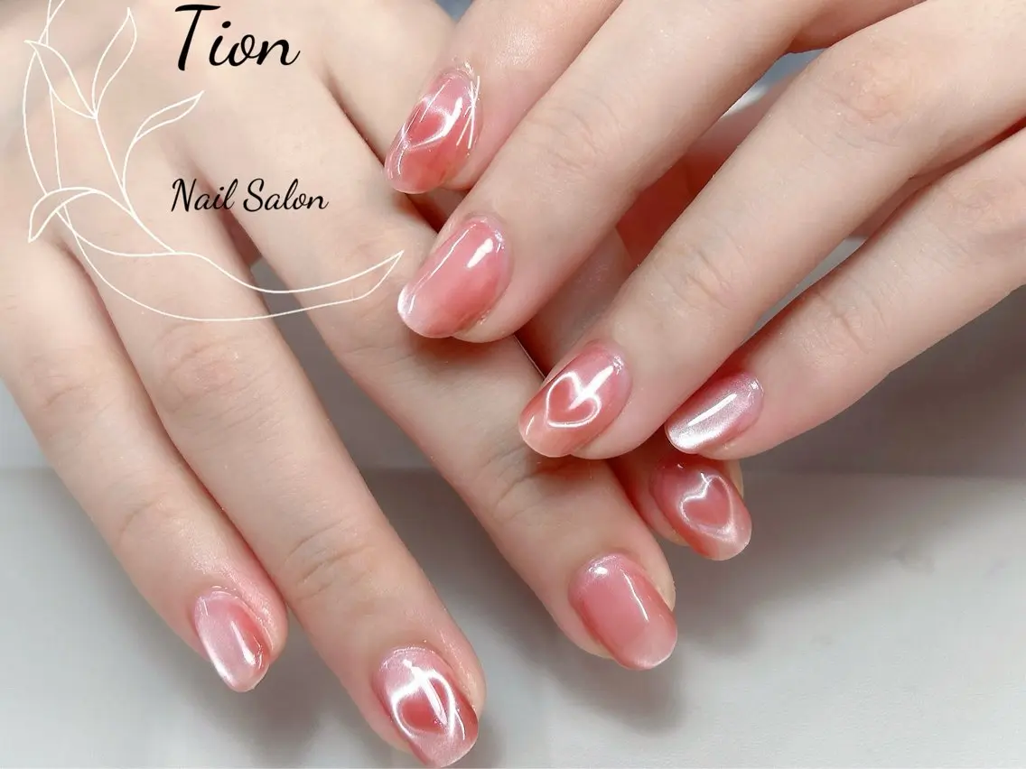 ネイル チークネイル 長さ出し フットネイル フレンチネイル ジェルネイル Nailsalon Tion武蔵小杉店のネイルデザイン