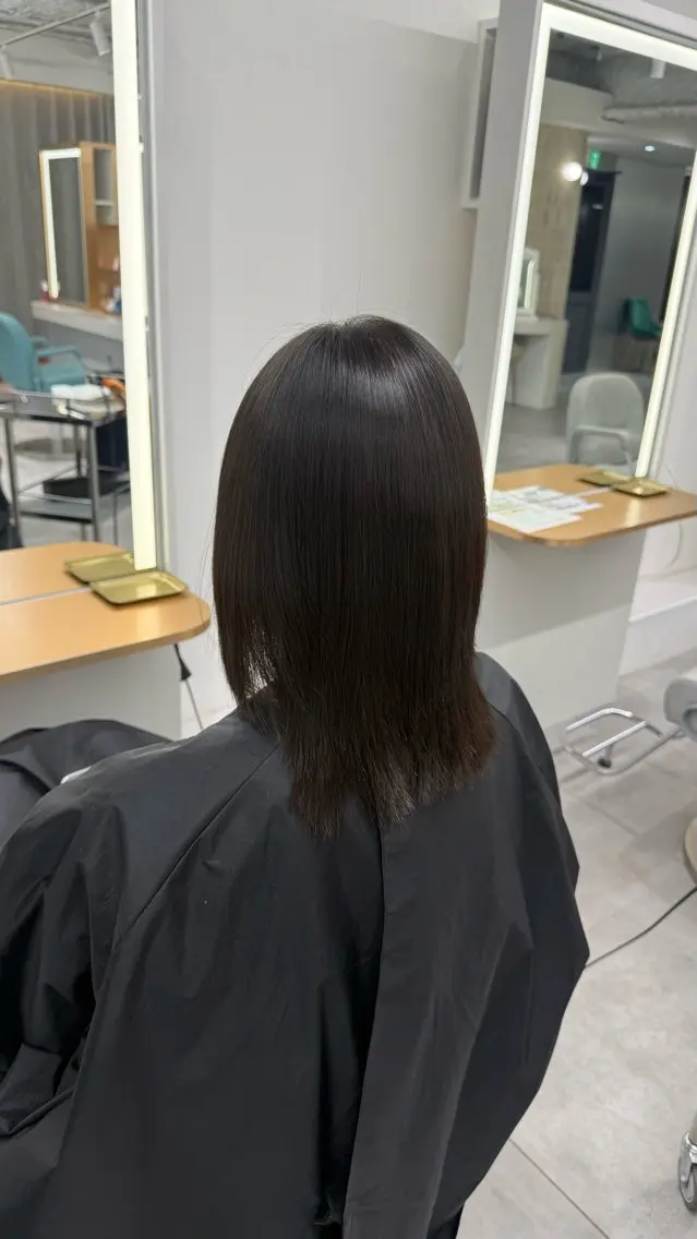 ミディアム 縮毛矯正 山口 姫愛のヘアスタイル