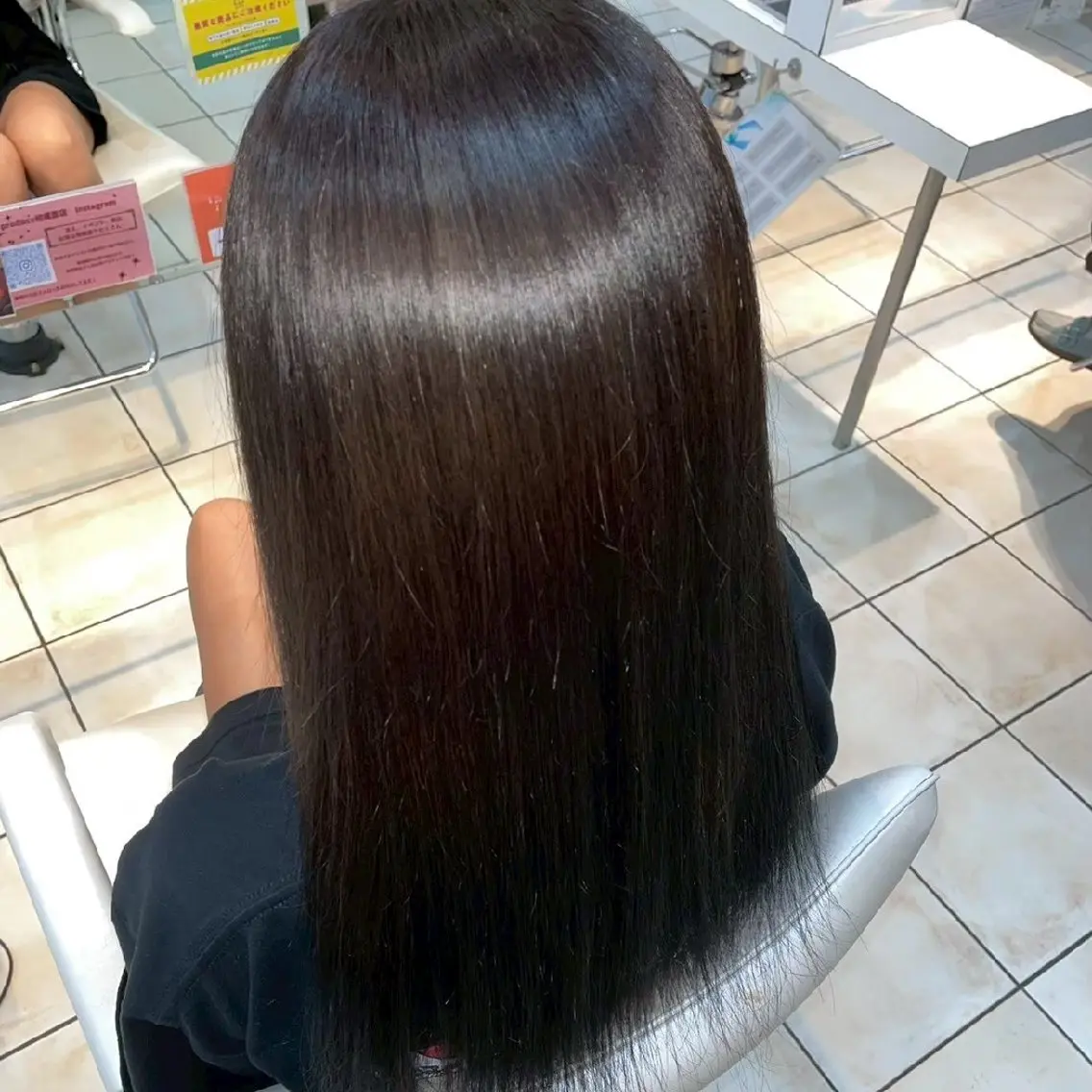 ロング 縮毛矯正/ワンカラー モデル募集🫧田村のヘアスタイル