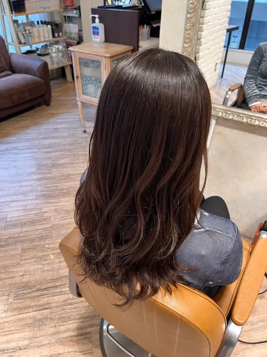 ロング カラー カット 縮毛矯正 五十嵐ゆり 美髪カラー　武蔵小杉のヘアスタイル
