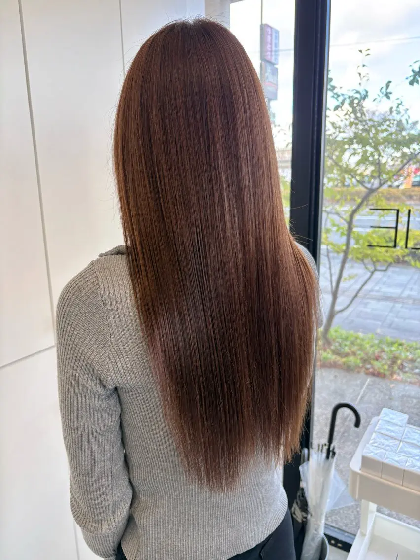 【4回目以降・40%OFF】カット＋ツヤツヤ髪質改善ストレート🫧の写真