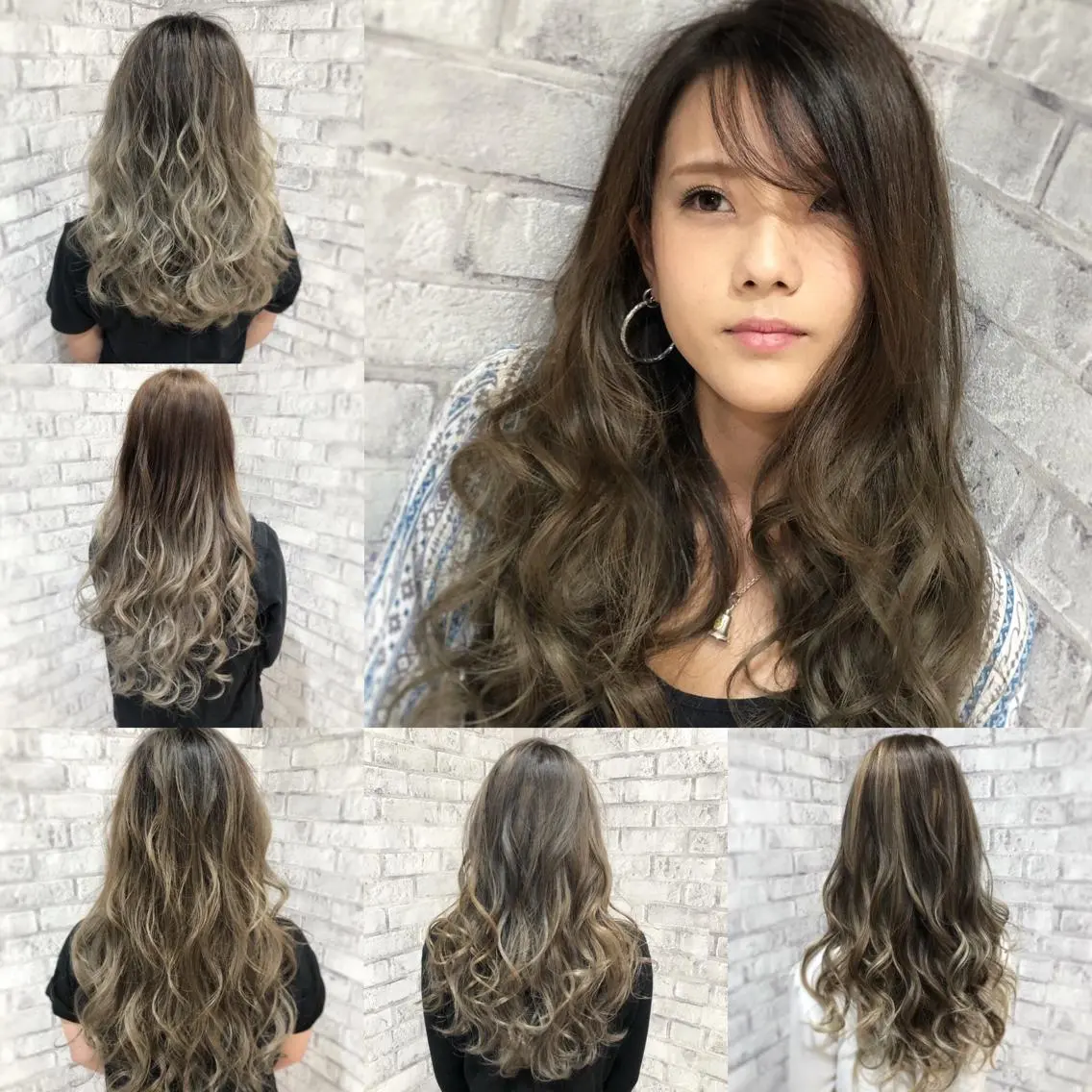 ロング カラー ヘアアレンジ バレイヤージュ グラデーションカラー ハイライトカラー ハイライト レイヤーカット ヘアカラー トリートメント 秋山 幸太のヘアスタイル