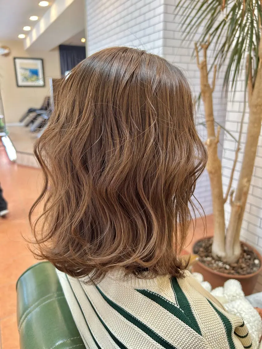 ミディアム カラー ヘアカラー 石井 佑樹のヘアスタイル