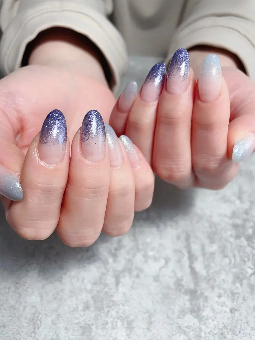 ネイル グラデーション ラメ(グリッター) ラメグラデーション Ai Nailのネイルデザイン