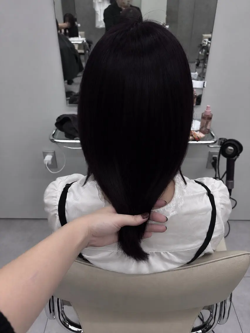 ロング パープルカラー 透明感カラー/艶髪/ cocoro🩰🐚のヘアスタイル