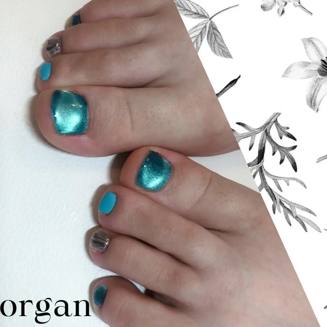 ネイル フットネイル マグネットネイル 【ＯＲＧＡＮ】 nailのネイルデザイン