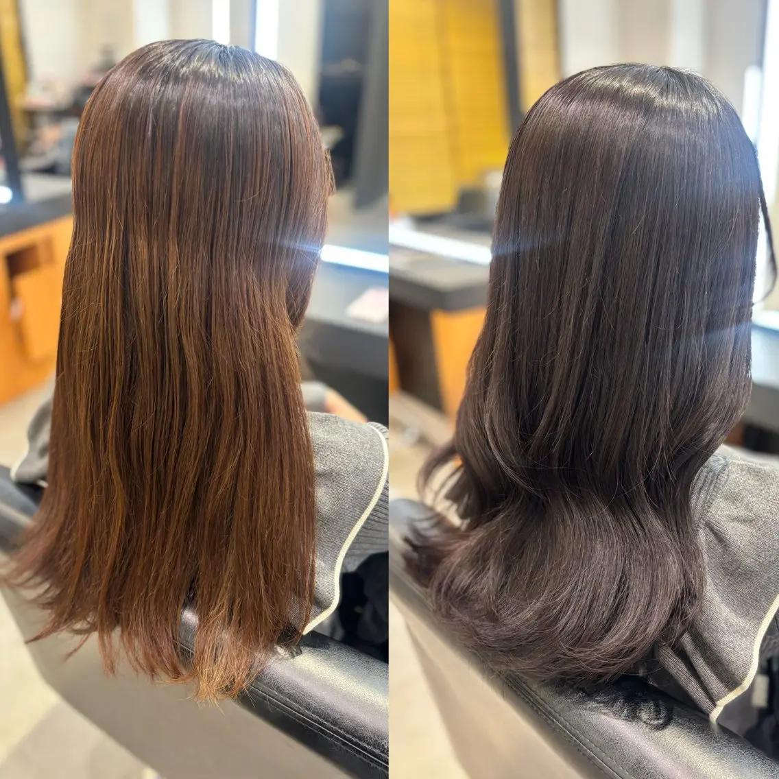 ロング カラー アッシュ 透明感カラー ラベンダーカラー ラベンダーアッシュ RABU /髪質改善 伏見/ヘアケアサロンのヘアスタイル