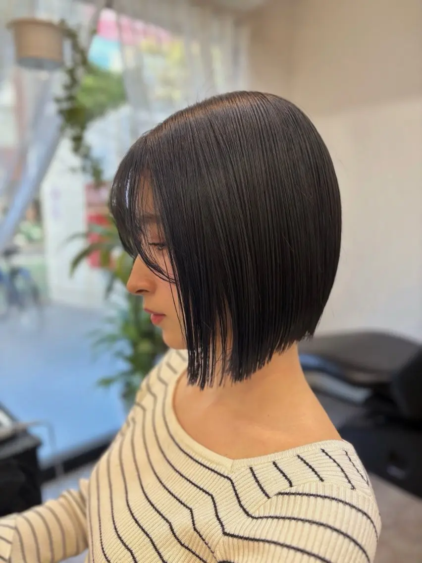 【5月限定🌸】炭酸泉付🫧ボブカット　シャンプーブロー込◎（最低3cm以上カット✂️）の写真