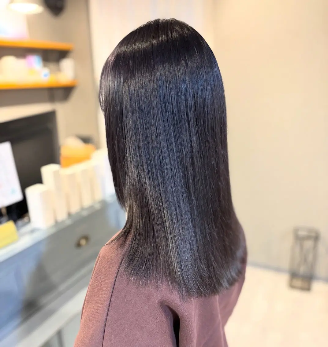 セミロング カラー トリートメント カット ヘアカラー トリートメント ＳＨＵ ＮＴＡのヘアスタイル