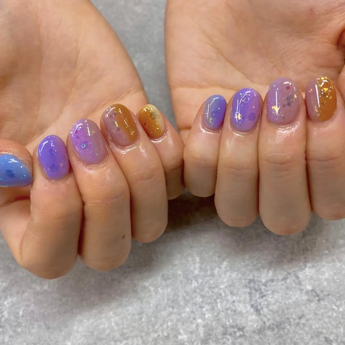 ネイル フットネイル フレンチネイル グラデーション キラキラネイル 韓国ネイル FASTNAIL PLUS 新宿店のネイルデザイン